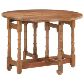 Round solid mango wood dining table 110x76 cm by vidaXL, Kitchen and dining tables - Ref: Foro24-321701, Price: 299,46 €, Dis...