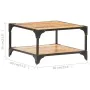 Couchtisch aus massivem Mangoholz, 60 x 60 x 35 cm von vidaXL, Couchtisch - Ref: Foro24-321794, Preis: 67,60 €, Rabatt: %