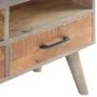 TV-Schrank aus massivem, rauem Mangoholz, grau, 130 x 35 x 51 cm von vidaXL, TV-Möbel - Ref: Foro24-321805, Preis: 182,59 €, ...