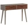Solid gray mango wood console table 110x35x75 cm by vidaXL, Side tables - Ref: Foro24-321807, Price: 141,28 €, Discount: %