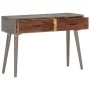 Solid gray mango wood console table 110x35x75 cm by vidaXL, Side tables - Ref: Foro24-321807, Price: 141,28 €, Discount: %