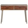 Solid gray mango wood console table 110x35x75 cm by vidaXL, Side tables - Ref: Foro24-321807, Price: 141,28 €, Discount: %