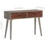 Solid gray mango wood console table 110x35x75 cm by vidaXL, Side tables - Ref: Foro24-321807, Price: 141,28 €, Discount: %