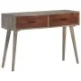 Solid gray mango wood console table 110x35x75 cm by vidaXL, Side tables - Ref: Foro24-321807, Price: 141,28 €, Discount: %