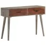 Solid gray mango wood console table 110x35x75 cm by vidaXL, Side tables - Ref: Foro24-321807, Price: 141,28 €, Discount: %