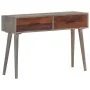 Solid gray mango wood console table 110x35x75 cm by vidaXL, Side tables - Ref: Foro24-321807, Price: 141,28 €, Discount: %