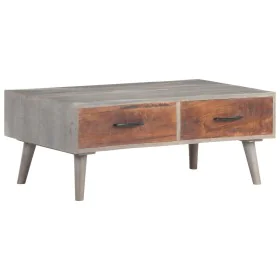 Solid gray rough mango wood coffee table 100x60x40 cm by vidaXL, Coffee table - Ref: Foro24-321808, Price: 154,21 €, Discount: %