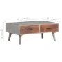 Solid gray rough mango wood coffee table 100x60x40 cm by vidaXL, Coffee table - Ref: Foro24-321808, Price: 154,21 €, Discount: %