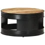 Solid black rough mango wood coffee table 68x68x36 cm by vidaXL, Coffee table - Ref: Foro24-321931, Price: 201,69 €, Discount: %