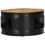 Solid black rough mango wood coffee table 68x68x36 cm by vidaXL, Coffee table - Ref: Foro24-321931, Price: 201,69 €, Discount: %