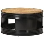 Solid black rough mango wood coffee table 68x68x36 cm by vidaXL, Coffee table - Ref: Foro24-321931, Price: 201,69 €, Discount: %