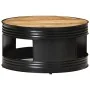 Solid black rough mango wood coffee table 68x68x36 cm by vidaXL, Coffee table - Ref: Foro24-321931, Price: 201,69 €, Discount: %
