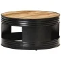 Solid black rough mango wood coffee table 68x68x36 cm by vidaXL, Coffee table - Ref: Foro24-321931, Price: 201,69 €, Discount: %