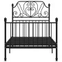 Estructura de cama de metal negro 100x200 cm de vidaXL, Camas y somieres - Ref: Foro24-324844, Precio: 122,28 €, Descuento: %