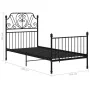 Estructura de cama de metal negro 100x200 cm de vidaXL, Camas y somieres - Ref: Foro24-324844, Precio: 122,28 €, Descuento: %