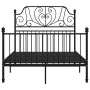 Estructura de cama de metal negro 120x200 cm de vidaXL, Camas y somieres - Ref: Foro24-324847, Precio: 191,43 €, Descuento: %
