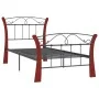 Black metal bed frame 90x200 cm by vidaXL, Beds and slatted bases - Ref: Foro24-324876, Price: 84,78 €, Discount: %