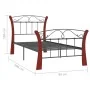 Estructura de cama de metal negra 90x200 cm de vidaXL, Camas y somieres - Ref: Foro24-324876, Precio: 84,78 €, Descuento: %