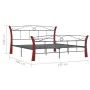 Schwarzer Metallbettrahmen 140x200 cm von vidaXL, Betten und Lattenroste - Ref: Foro24-324879, Preis: 143,59 €, Rabatt: %