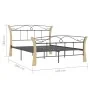 Schwarzer Metallbettrahmen 120x200 cm von vidaXL, Betten und Lattenroste - Ref: Foro24-324885, Preis: 96,06 €, Rabatt: %