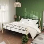 Estructura de cama de metal negra 200x200 cm de vidaXL, Camas y somieres - Ref: Foro24-324889, Precio: 149,74 €, Descuento: %