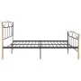 Estructura de cama de metal negra 200x200 cm de vidaXL, Camas y somieres - Ref: Foro24-324889, Precio: 149,74 €, Descuento: %