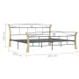 Estructura de cama de metal negra 200x200 cm de vidaXL, Camas y somieres - Ref: Foro24-324889, Precio: 149,74 €, Descuento: %