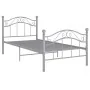 Estructura de cama de metal gris 100x200 cm de vidaXL, Camas y somieres - Ref: Foro24-324993, Precio: 109,47 €, Descuento: %