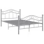 Estructura de cama de metal gris 120x200 cm de vidaXL, Camas y somieres - Ref: Foro24-324996, Precio: 118,12 €, Descuento: %