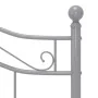 Estructura de cama de metal gris 120x200 cm de vidaXL, Camas y somieres - Ref: Foro24-324996, Precio: 118,12 €, Descuento: %