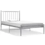 Estructura de cama de metal gris 100x200 cm de vidaXL, Camas y somieres - Ref: Foro24-325014, Precio: 115,80 €, Descuento: %
