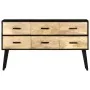 Solid mango wood sideboard 110x33x64 cm by vidaXL, Sideboards - Ref: Foro24-322678, Price: 168,64 €, Discount: %