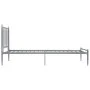 Estructura de cama de metal gris 100x200 cm de vidaXL, Camas y somieres - Ref: Foro24-325014, Precio: 115,80 €, Descuento: %