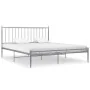 Gray metal bed frame 140x200 cm by vidaXL, Beds and slatted bases - Ref: Foro24-325020, Price: 144,30 €, Discount: %