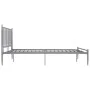 Gray metal bed frame 140x200 cm by vidaXL, Beds and slatted bases - Ref: Foro24-325020, Price: 144,30 €, Discount: %