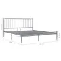 Gray metal bed frame 140x200 cm by vidaXL, Beds and slatted bases - Ref: Foro24-325020, Price: 144,30 €, Discount: %
