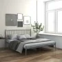 Graues Metallbettgestell 200x200 cm von vidaXL, Betten und Lattenroste - Ref: Foro24-325029, Preis: 156,25 €, Rabatt: %