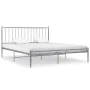 Estructura de cama de metal gris 200x200 cm de vidaXL, Camas y somieres - Ref: Foro24-325029, Precio: 156,25 €, Descuento: %