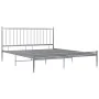 Graues Metallbettgestell 200x200 cm von vidaXL, Betten und Lattenroste - Ref: Foro24-325029, Preis: 156,25 €, Rabatt: %