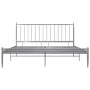 Estructura de cama de metal gris 200x200 cm de vidaXL, Camas y somieres - Ref: Foro24-325029, Precio: 156,25 €, Descuento: %