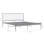 Estructura de cama de metal gris 200x200 cm de vidaXL, Camas y somieres - Ref: Foro24-325029, Precio: 156,25 €, Descuento: %