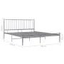 Gray metal bed frame 200x200 cm by vidaXL, Beds and slatted bases - Ref: Foro24-325029, Price: 156,25 €, Discount: %