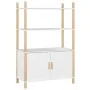 Hoher Schrank aus weißem Sperrholz 80x40x121 cm von vidaXL, Sideboards - Ref: Foro24-345699, Preis: 89,08 €, Rabatt: %