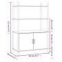 Hoher Schrank aus weißem Sperrholz 80x40x121 cm von vidaXL, Sideboards - Ref: Foro24-345699, Preis: 89,08 €, Rabatt: %