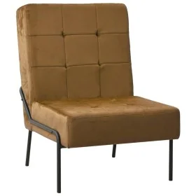 Silla de relajación de terciopelo marrón 65x79x87 cm de vidaXL, Sillas - Ref: Foro24-325778, Precio: 131,58 €, Descuento: %