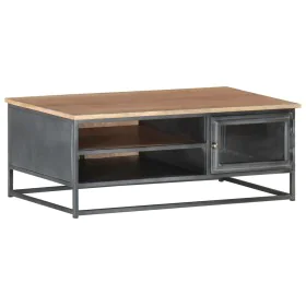 Solid gray acacia wood coffee table 90x50x35 cm by vidaXL, Coffee table - Ref: Foro24-323500, Price: 157,69 €, Discount: %