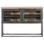 Solid acacia wood sideboard in gray, 100x30x70 cm by vidaXL, Sideboards - Ref: Foro24-323502, Price: 216,20 €, Discount: %