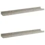 Wall shelves 2 units concrete gray 60x9x3 cm by vidaXL, Shelves and shelves - Ref: Foro24-326700, Price: 23,15 €, Discount: %