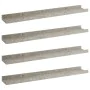 Wall shelves 4 units concrete gray 60x9x3 cm by vidaXL, Shelves and shelves - Ref: Foro24-326705, Price: 31,46 €, Discount: %