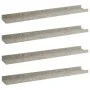 Wandregale 4 Einheiten betongrau 60x9x3 cm von vidaXL, Regale und Regale - Ref: Foro24-326705, Preis: 32,02 €, Rabatt: %